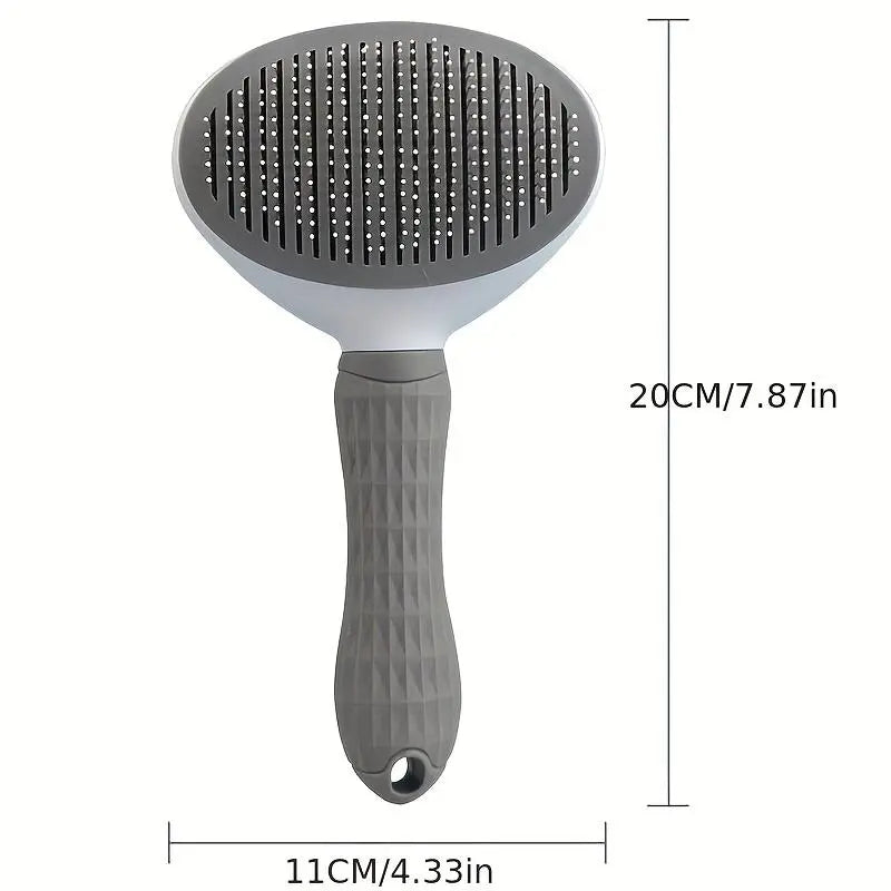 Ultimate Pet Hair Removal Comb - One-Click Grooming Brush for Easy Deshedding of Dogs & Cats