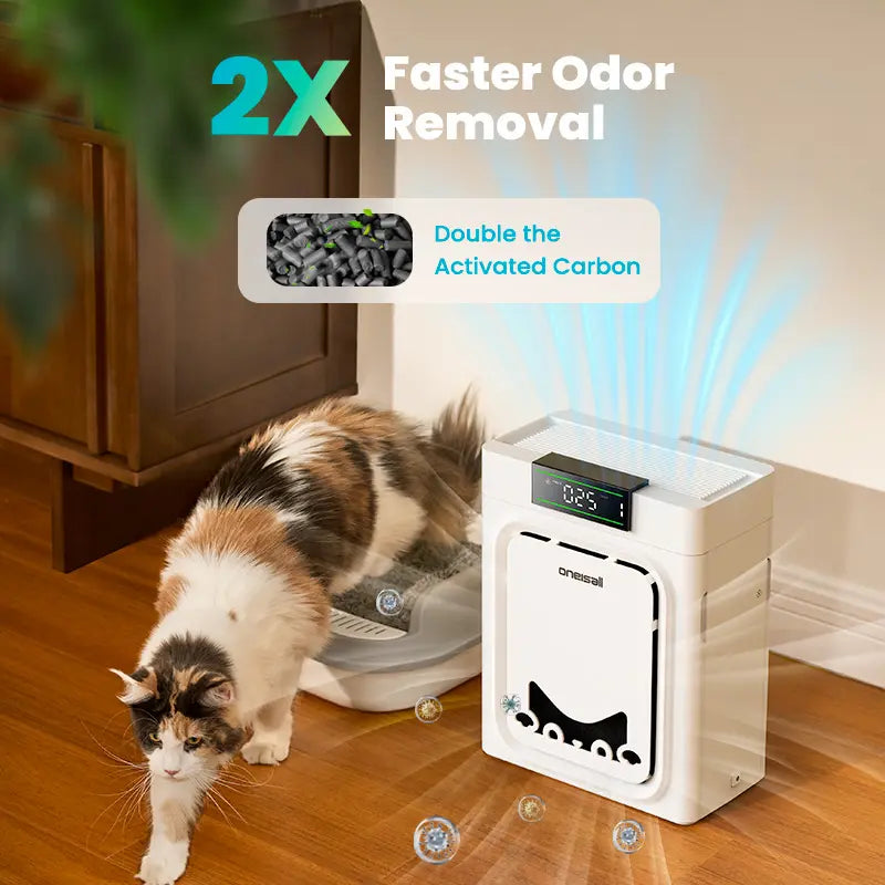 Oneisall Air Purifiers for Home Pets, 3-In-1 Washable HEPA Filter, Dual-Sided Filter with 200G Activated Carbon, Pet-Friendly Design – Pet Lock, Allergen Relief & Odor Removal Summervibes Petlovers Summerwins