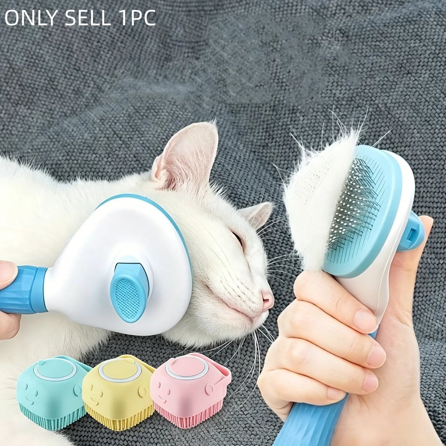 Ultimate Pet Hair Removal Comb - One-Click Grooming Brush for Easy Deshedding of Dogs & Cats