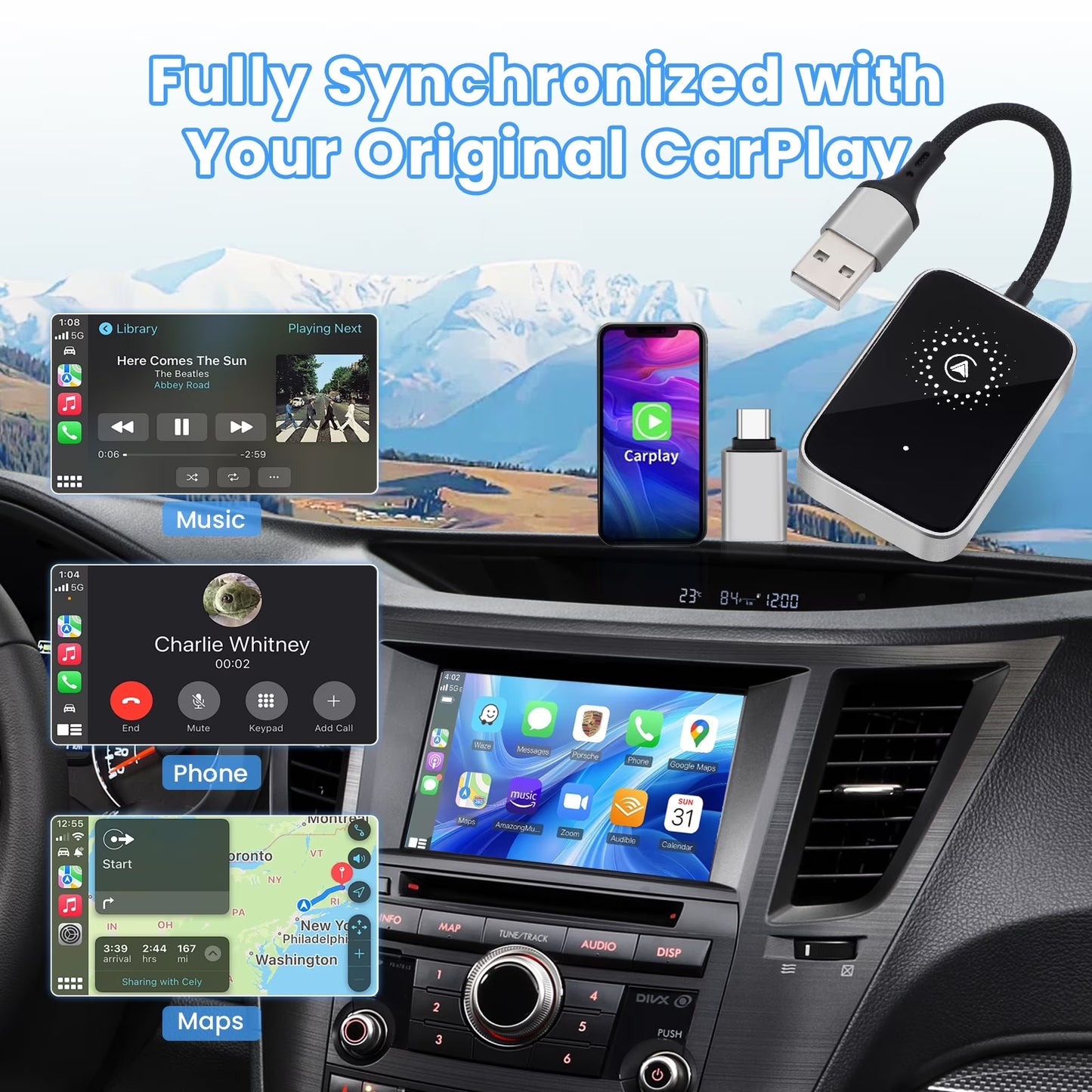 Revolutionize Your Driving Experience with the 2-in-1 Wireless CarPlay and Android Auto Adapter – Effortless Upgrade for a Clutter-Free, Seamless Connection!