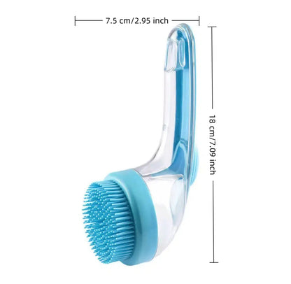 2026 New 2-In-1 Pet Bath & Grooming Deshedding Brush with Built-In Soap Dispenser, 8In×3In×4In, Gentle Massage Tool for Dogs & Cats, Boosts Beauty/Hair Care, Improves Bathing Experience, Promotes Blood Circulation