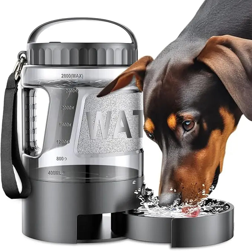 Ultimate 95Oz Portable Dog Water Bowl Dispenser - Perfect for Outdoor Adventures, Camping, and Hiking!