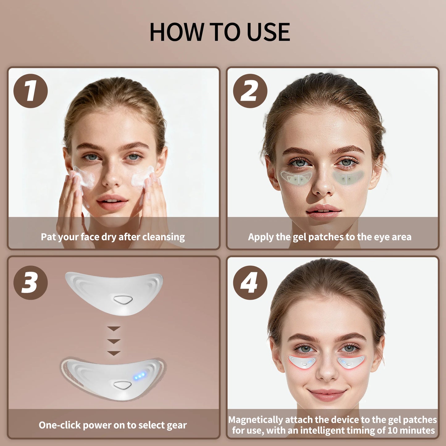 Revitalize Your Eyes with the EMS Redlight Eye Massager: Portable Beauty Device to Reduce Bags & Dark Circles