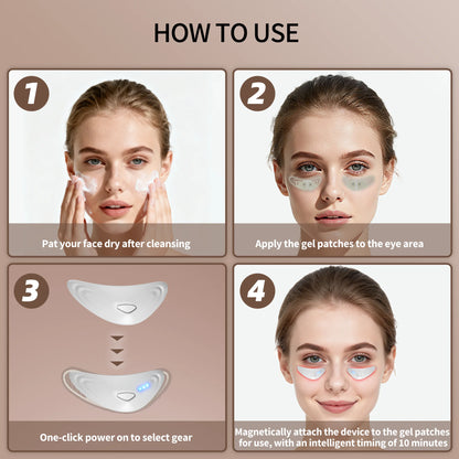 Revitalize Your Eyes with the EMS Redlight Eye Massager: Portable Beauty Device to Reduce Bags & Dark Circles