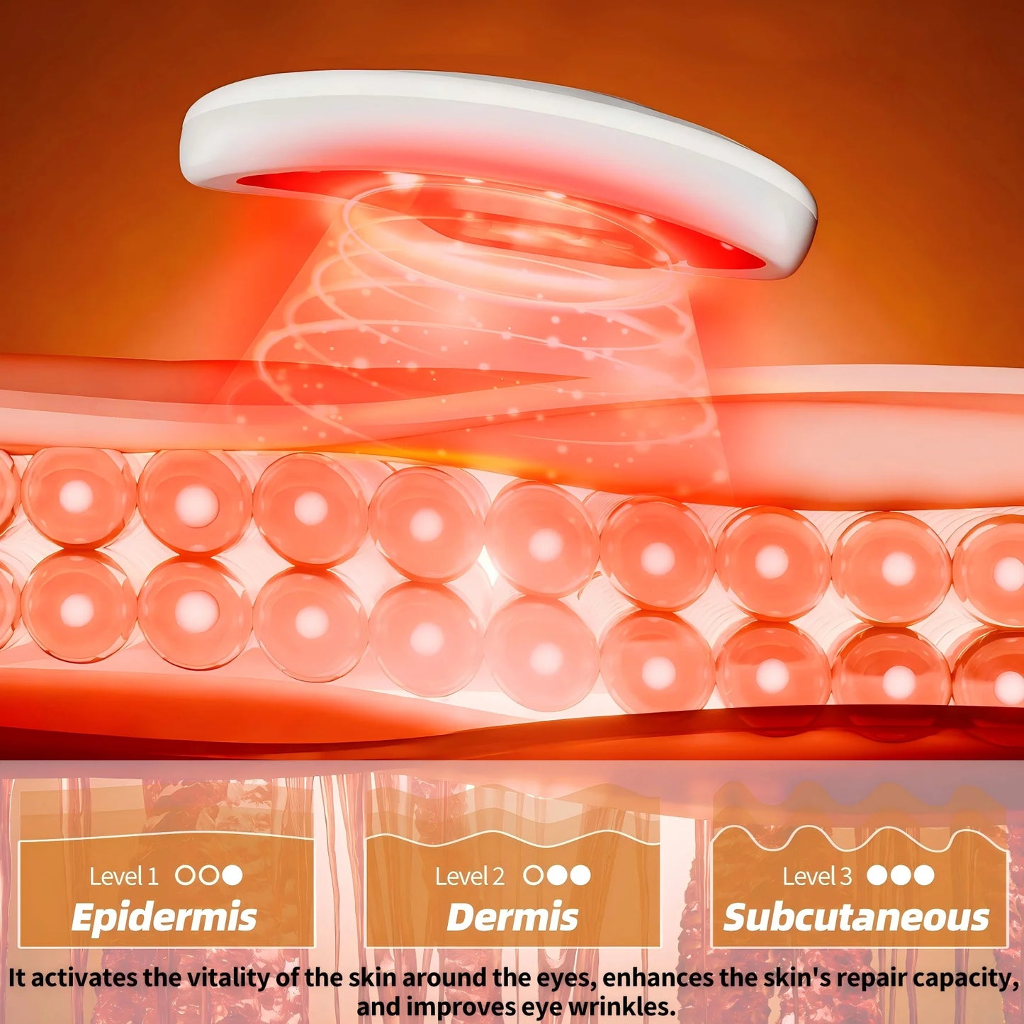 Revitalize Your Eyes with the EMS Redlight Eye Massager: Portable Beauty Device to Reduce Bags & Dark Circles