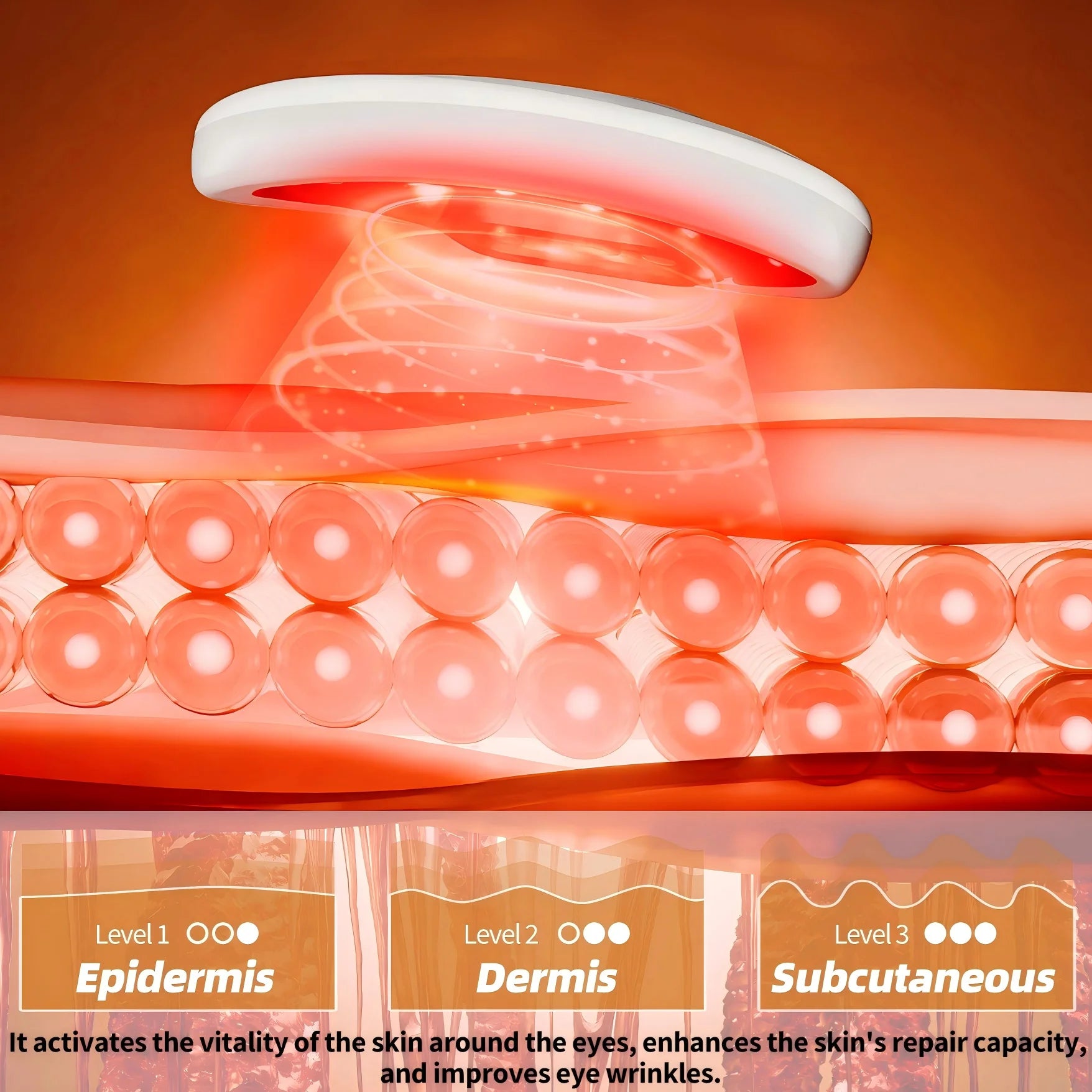 Revitalize Your Eyes with the EMS Redlight Eye Massager: Portable Beauty Device to Reduce Bags & Dark Circles