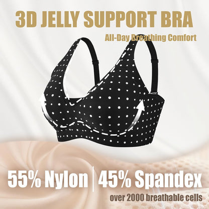 Ultimate Comfort Wireless Push-Up Bra - Seamless Deep V with Adjustable Straps