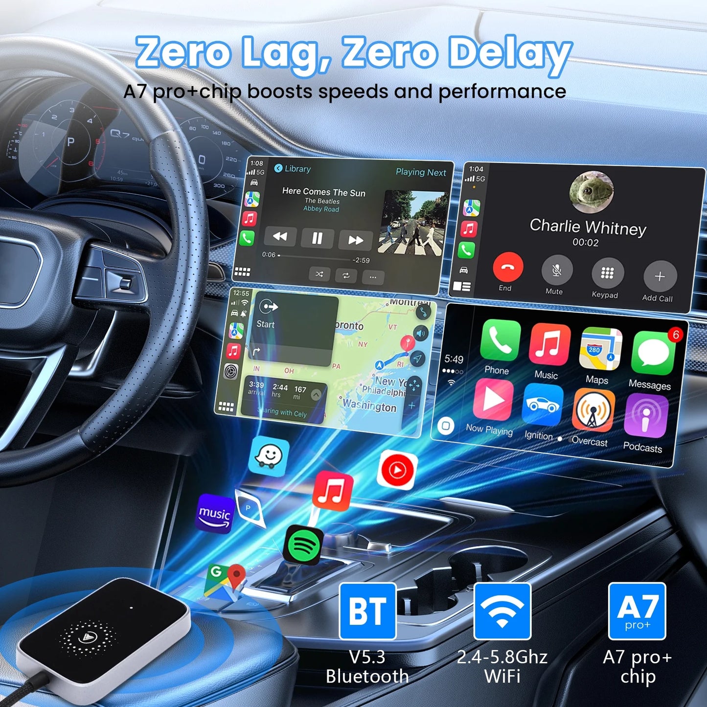 Revolutionize Your Driving Experience with the 2-in-1 Wireless CarPlay and Android Auto Adapter – Effortless Upgrade for a Clutter-Free, Seamless Connection!