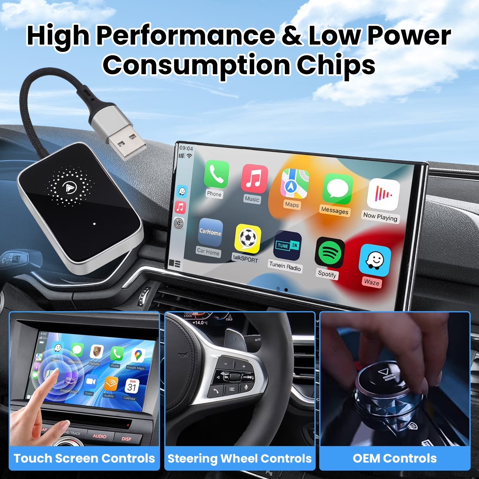 Revolutionize Your Driving Experience with the 2-in-1 Wireless CarPlay and Android Auto Adapter – Effortless Upgrade for a Clutter-Free, Seamless Connection!