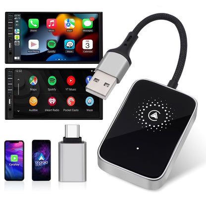 Revolutionize Your Driving Experience with the 2-in-1 Wireless CarPlay and Android Auto Adapter – Effortless Upgrade for a Clutter-Free, Seamless Connection!