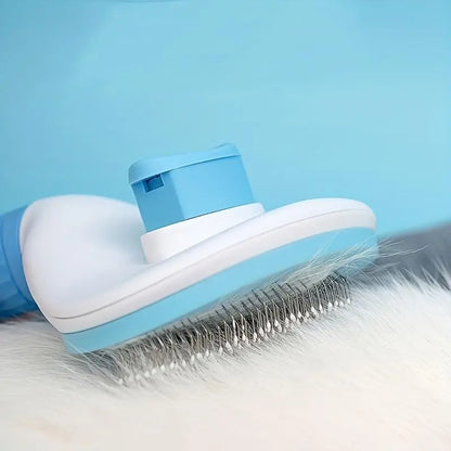 Ultimate Pet Hair Removal Comb - One-Click Grooming Brush for Easy Deshedding of Dogs & Cats