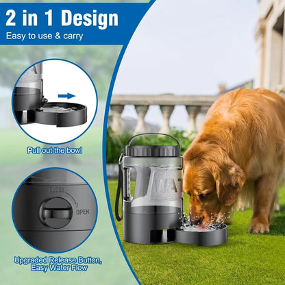 Ultimate 95Oz Portable Dog Water Bowl Dispenser - Perfect for Outdoor Adventures, Camping, and Hiking!